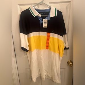 NWT Nautical Mens Colorblock Polo size XXL